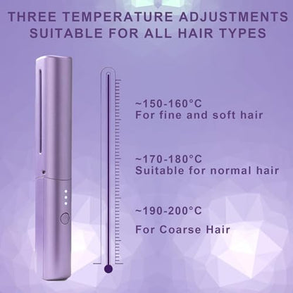 Professional Wireless Hair Straightener Curler Comb