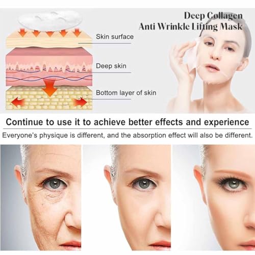 Collagen Mask OvernightBio Collagen Face MaskKorean Face MaskKorean Collagen Face MaskDeep Collagen Anti Wrinkle Lifting MaskDeep HydratingFirmingand MoisturizingPore Minimizing 8pcs