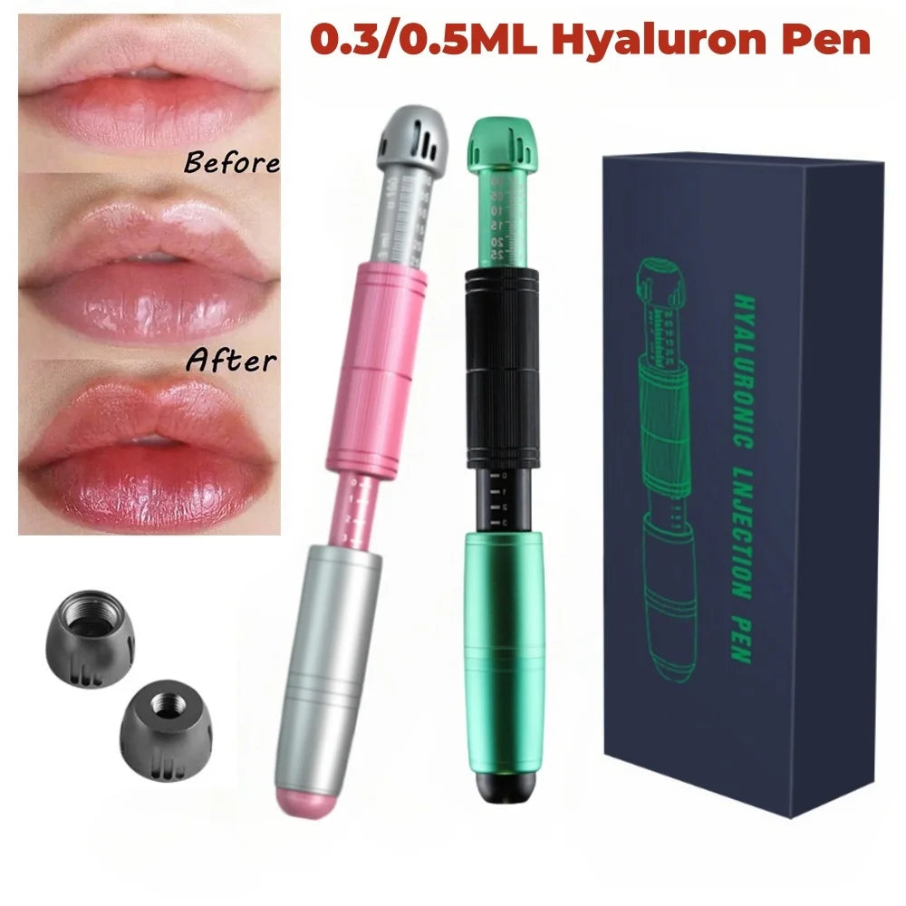 2 In 1 Hyaluronic Injection Pen/Ampoule Lips Filling Continuous Mist Gun Mesotherapy Ampoule For Face,Nose and Lip