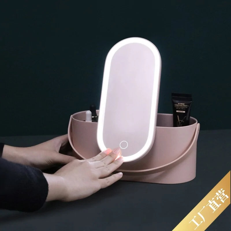 Portable Make-up Box with Make-up Mirror